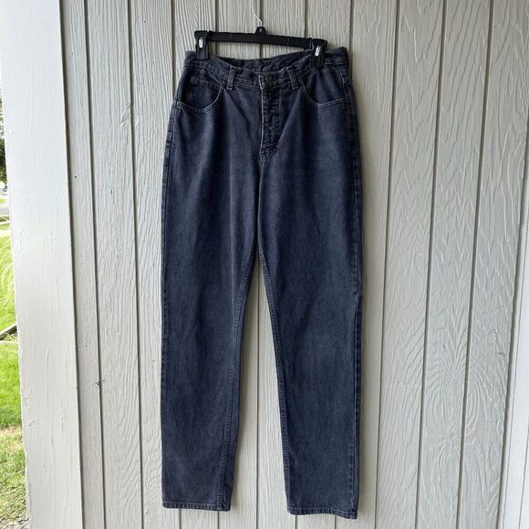 VTG 90s Calvin Klein Black Jeans USA High Rise Straight Leg Mom 10/12 - Picture 2 of 10